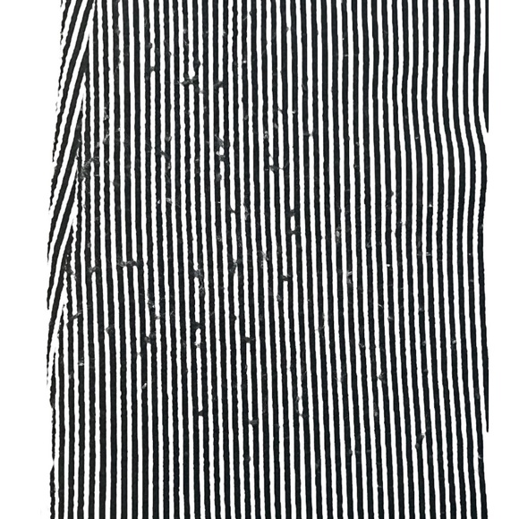 Socialite Black and White Striped Top - Size Large - Picture 5 of 7